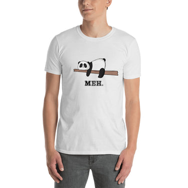 Meh Cartoon Panda on a Branch T-Shirt. Short-Sleeve Unisex T-Shirt - The Japan Shop